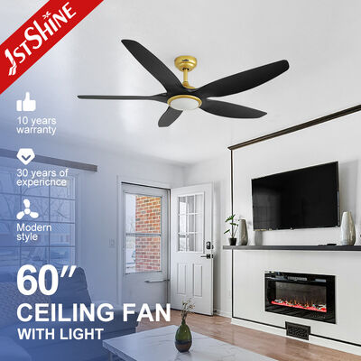 Guter Preis Luxus-Villa Schwarzgold-Deckenventilator mit LED-Licht 230v 6 Geschwindigkeit Online