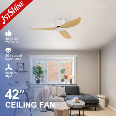 Guter Preis Fernbedienung Kleiner LED-Deckenventilator Niedriger Deckenraum 3 Blatt Kunststoffdeckenventilator Online