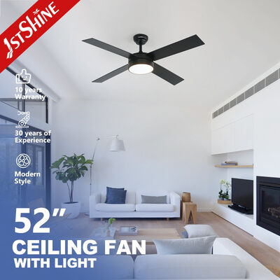 Guter Preis 4*MDF-Klingen Dekorativ LED-Deckenventilator Schwarz Finale Gleichspannmotor Energieeinsparung Online