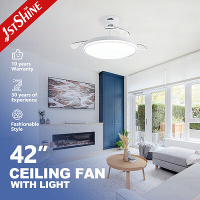 Guter Preis Einziehbares intelligentes LED-Deckenlüfter-Licht, ruhiges DC-Bewegungsventilator-Licht Online