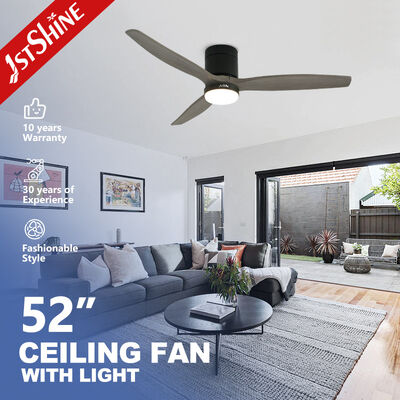 Guter Preis Dekoratives Massivholz-Flush-Deckenventilator mit LED-Licht 6 Geschwindigkeits-Fernbedienung Online