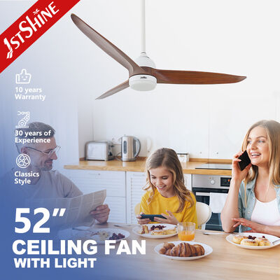 Guter Preis 52 Zoll Holzdeckenventilator mit leichter umkehrbarer Dc-Motor Online